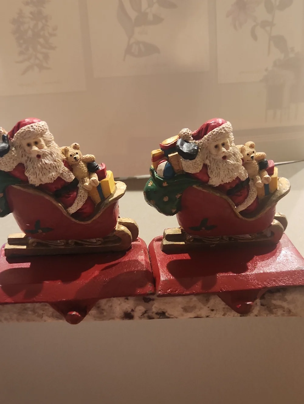 Vintage Cast Iron stocking holders